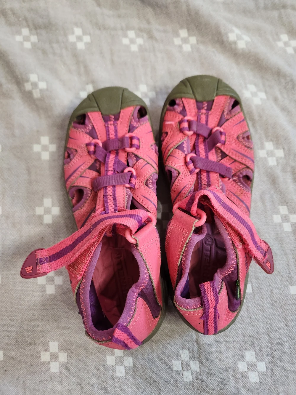 MERRELL Little Girls Pink Hydro Sport Sandals Size 1